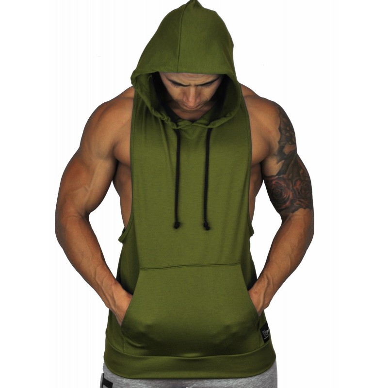 Gym Fitness Stringer Hoodies #023